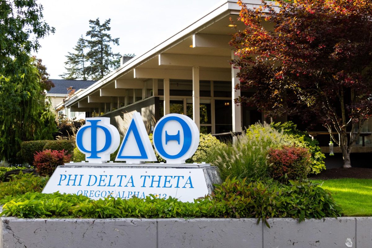 The Phi Delta Theta house sits right next to campus on Kincaid st. (Jonathan Suni/Emerald)