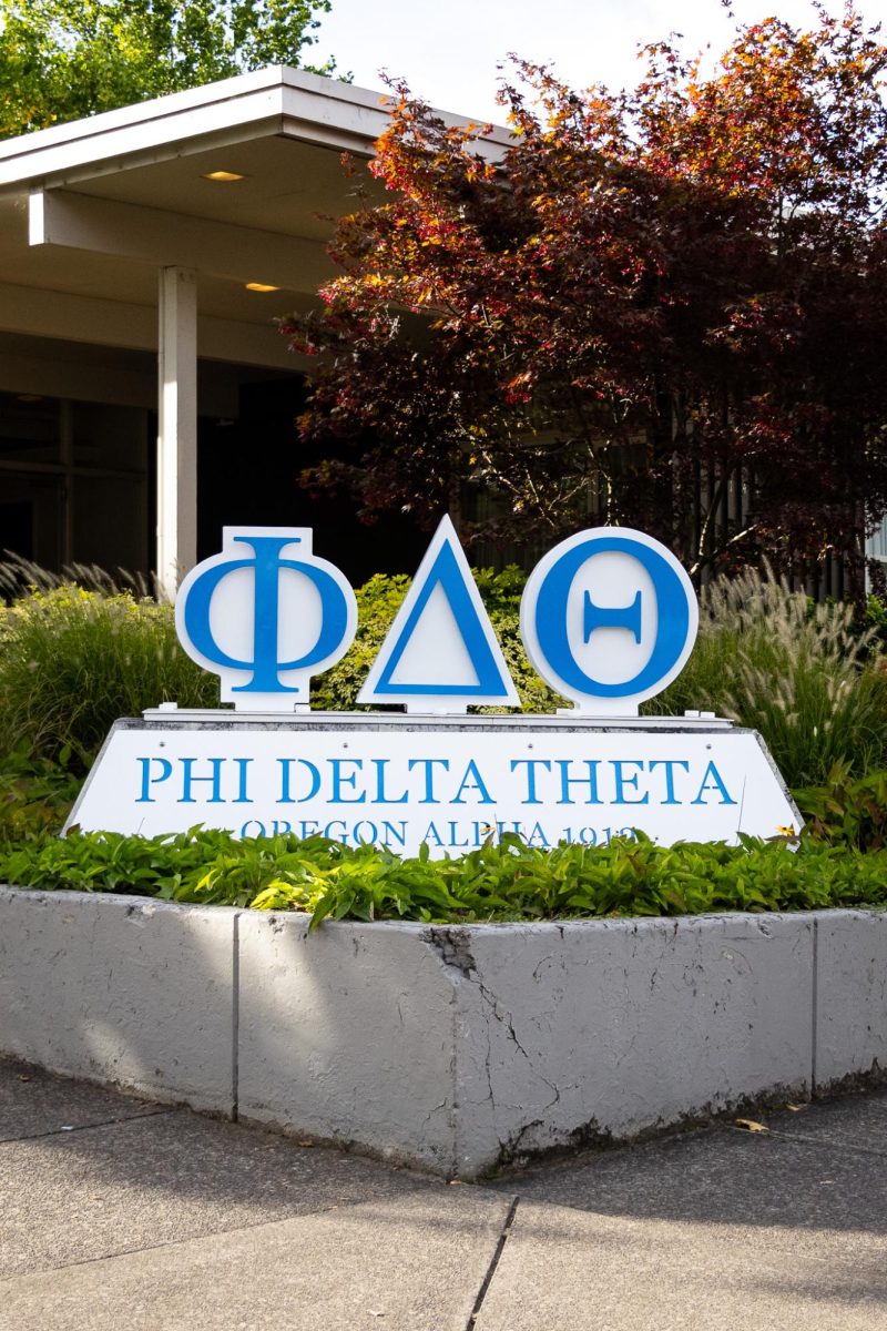 The Phi Delta Theta house sits right next to campus on Kincaid st. (Jonathan Suni/Emerald)