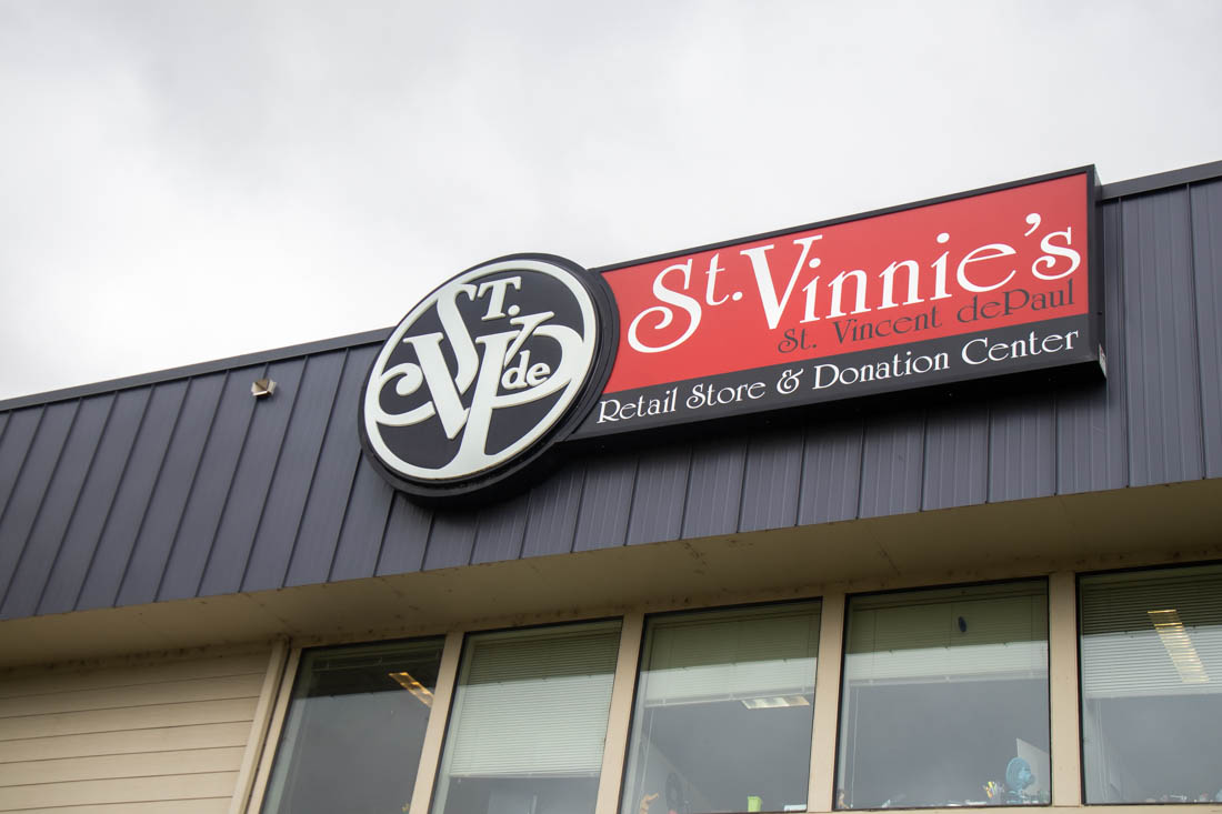 St. Vincent DePaul store sign captured in Eugene, Oregon, on Oct. 10, 2024. (Mason Cruz/Emerald)