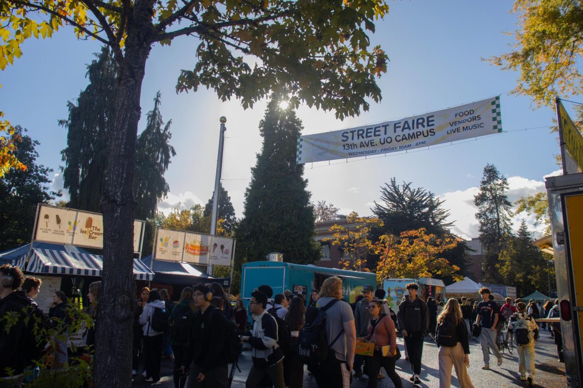 Associated Students of The University of Oregon hosts their bi-annual Street Faire on Oct. 16-18, 2024. (Alyssa Garcia/Emerald) 