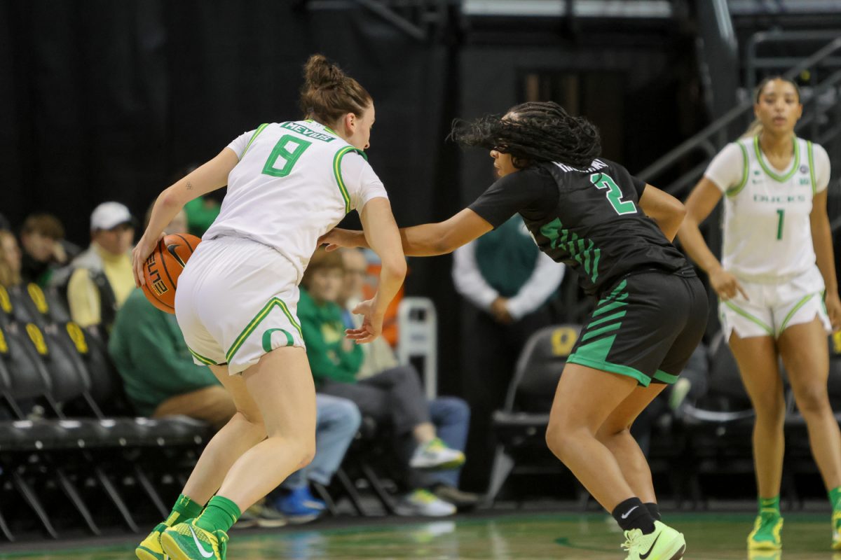 No. 25 Oregon women’s basketball struggles offensively in 66-35 win over North Texas