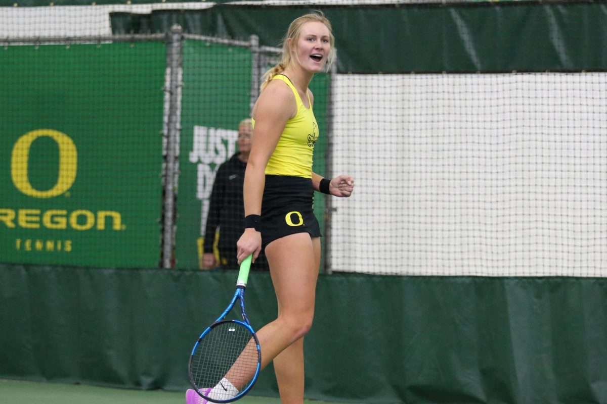 Oregon Women's Tennis went against Long Beach State at the Student Tennis Center in Eugene, Ore. on Jan 26, 2025.