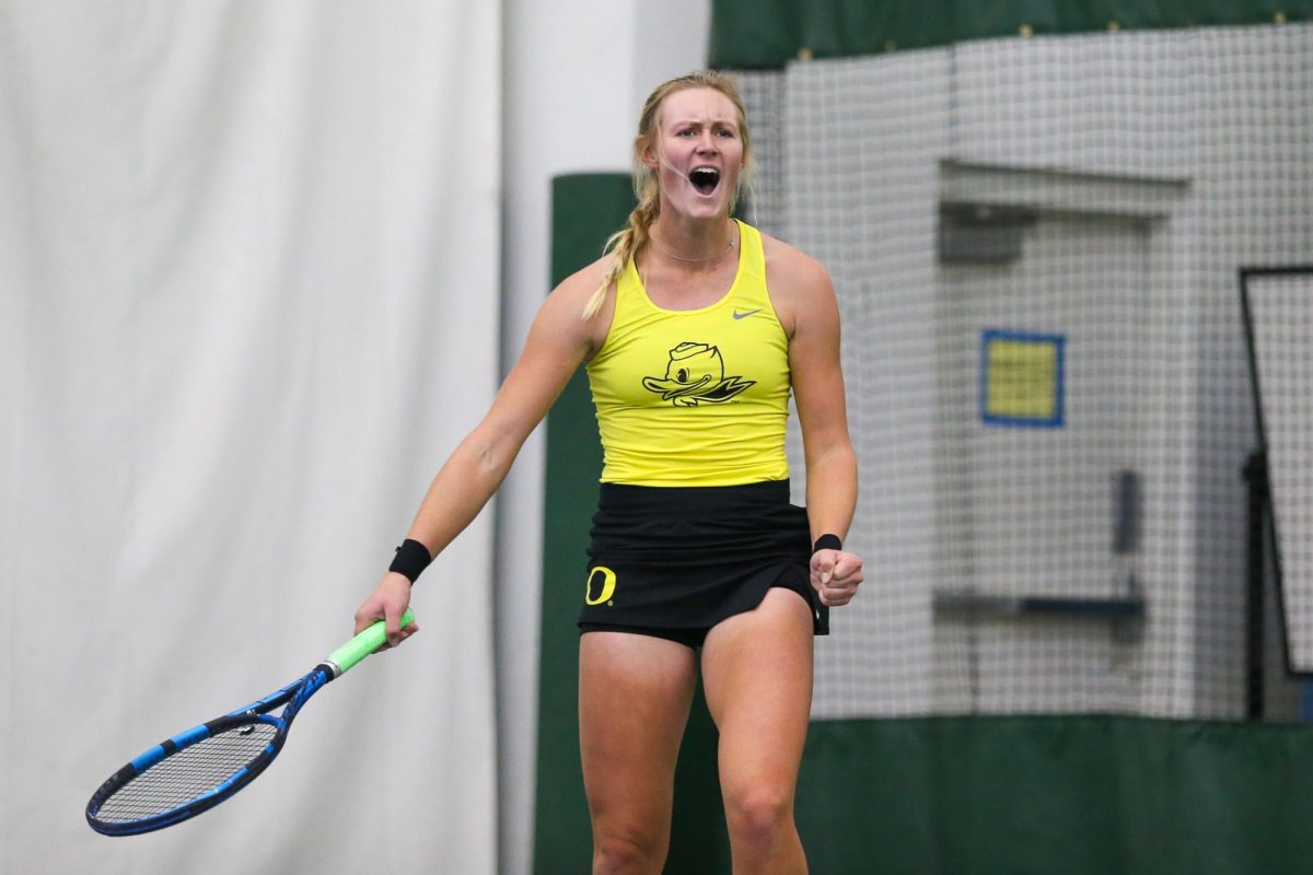 Oregon Women's Tennis went against Long Beach State at the Student Tennis Center in Eugene, Ore. on Jan 26, 2025.