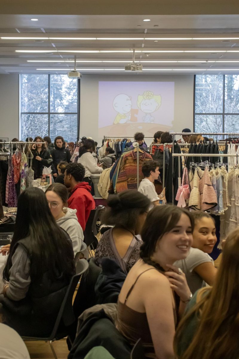 On Feb. 10, 2025,  UO Flea Market hosted a Valentine’s Flea Market in the Erb Memorial Union Crater Lake rooms. Over 20 vendors gathered to sell products and gave students the opportunity to find new articles of clothing and accessories. (Alyssa Garcia/Emerald) 
