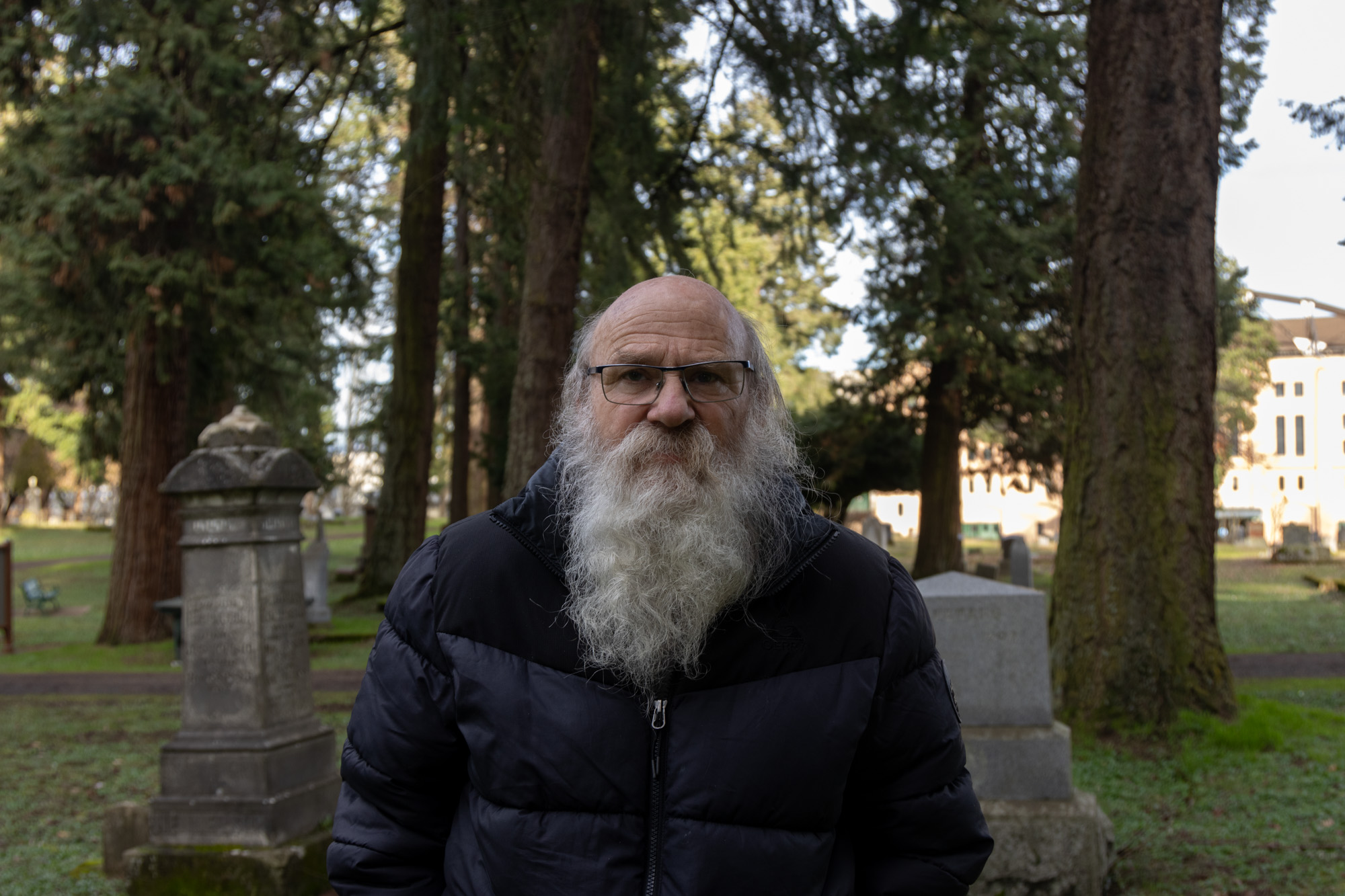 George Dull, the groundskeeper at the Eugene Pioneer Cemetery, located in Eugene, Ore.