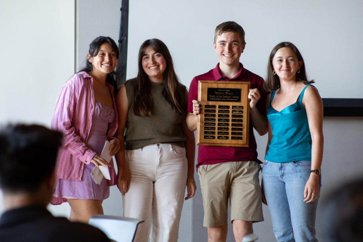 (Left to right) Ysabella Sosa, Reilly Norgren, Tarek Anthony, and Stephanie Hensley
2024 Mason West Spirit of the Emerald Award