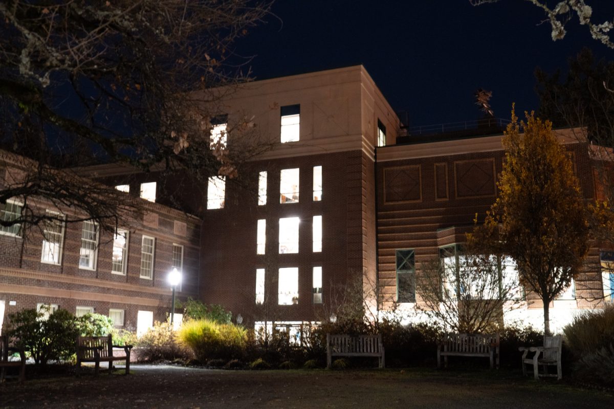 From December 8th to the 11th, The Knight Library will keep its doors open 24/7 for finals week, at University of Oregon, Eugene Ore. (Antonio Rodarte Garcia/Emerald)