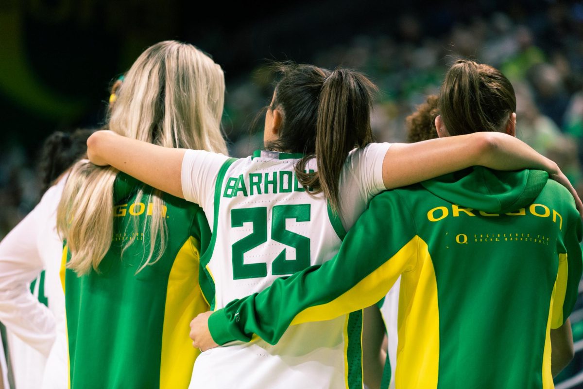 Number 25, Sarah Barhoum at the Women's basketball game against Ohio State (Roshni Ram/Emerald)